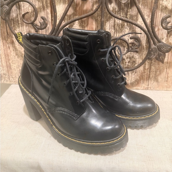 Dr. Martens‎ Persephone Black Leather Platform High Heel Boots size 8 - Picture 5 of 11